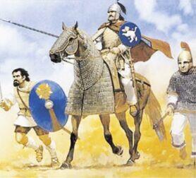 Рис 1 Воины Восточной Римской империи VVI веков легко и тяжело вооруженный - фото 1