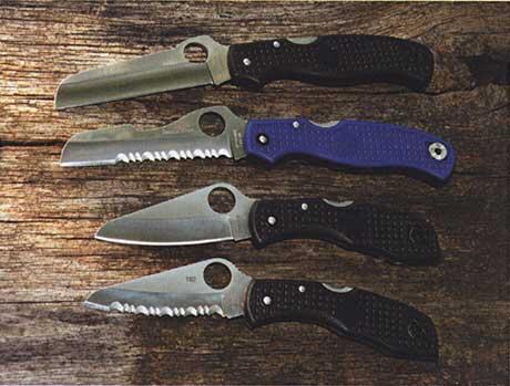 24 Спасательные ножи SPYDERCO использующие клинки типа sheep foot в более два - фото 23