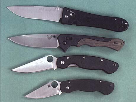 Сравнительные размеры складных ножей Третий сверху спайдерковский Military - фото 3