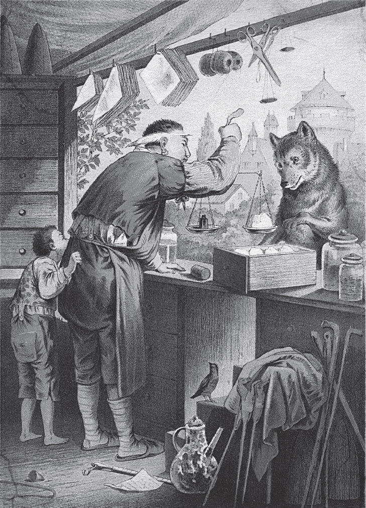 Волк и семеро козлят Художник Карл Оффтердингер 1874 г Братец и - фото 127