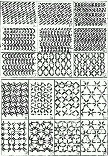 Рис 13 17 типов симметрии плоского узора элементарные ячейки выделены В - фото 14