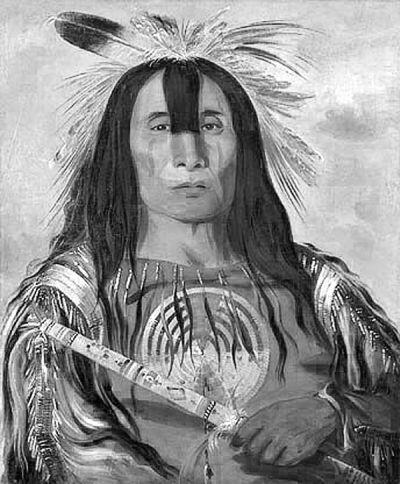 К Джордж Бизонье сало главный вождь черноногих индейцев 1832 г Так же - фото 1