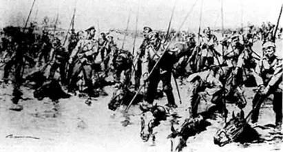 Казаки переправляются через реку в Восточной Пруссии летом 1914 г Этот метод - фото 10