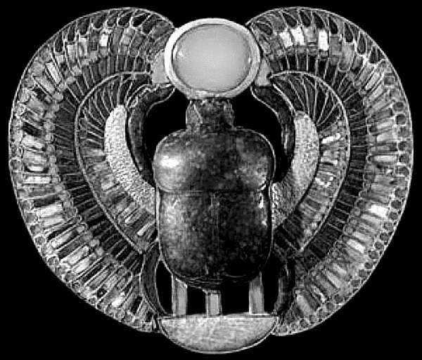 Амулетскарабей Древний Египет Пектораль Золото самоцветы эмаль Оружие - фото 98