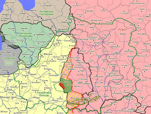 Пояснение к карте Чёрными линиями показаны границы государств и советских - фото 2