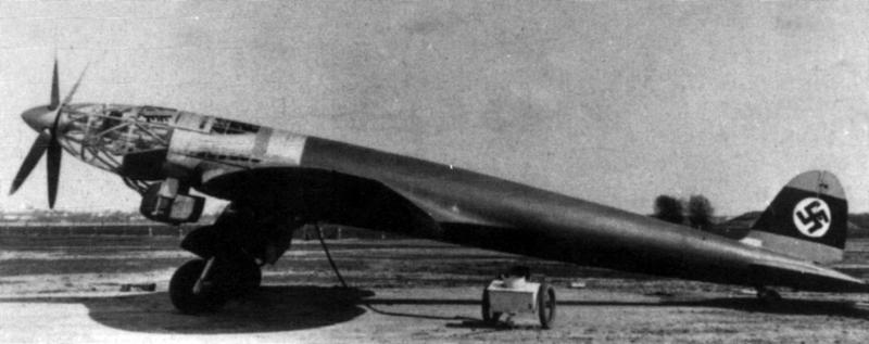 Самолет Не199V1 на котором был впервые использован спаренный двигатель DB606 - фото 15