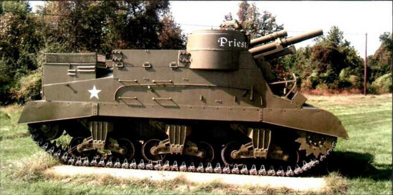 Самоходная гаубица М7 Легкий танк M3А1 155мм самоходная гаубица М41 - фото 93