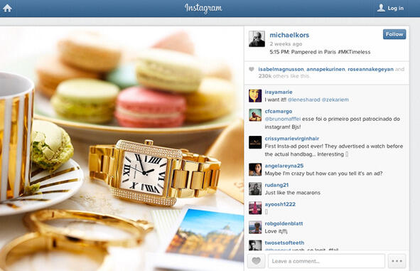 рис 4 Реклама Michael Kors в Instagram Первая реклама от бренда Michael - фото 4