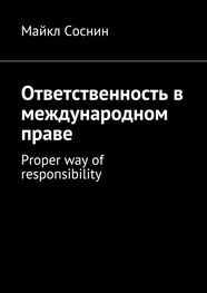 Майкл Соснин: Ответственность в международном праве. Proper way of responsibility