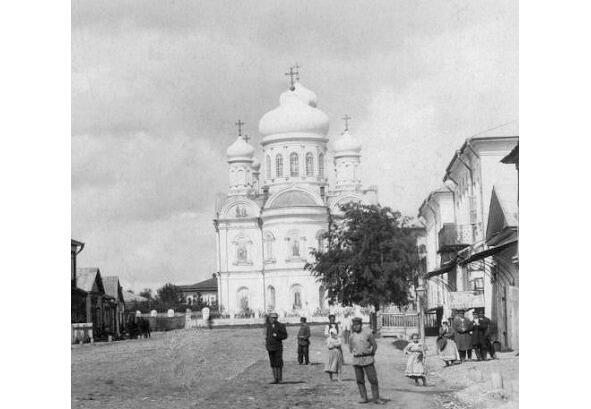 Тихвинский собор в центре г Данкова Снимок до революции 1917 г Храм в селе - фото 2