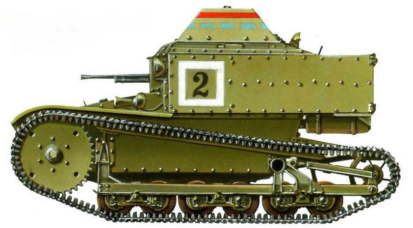 Танкетка Т27 в стандартной окраске принятой в красной Армии в 1930е гг - фото 72