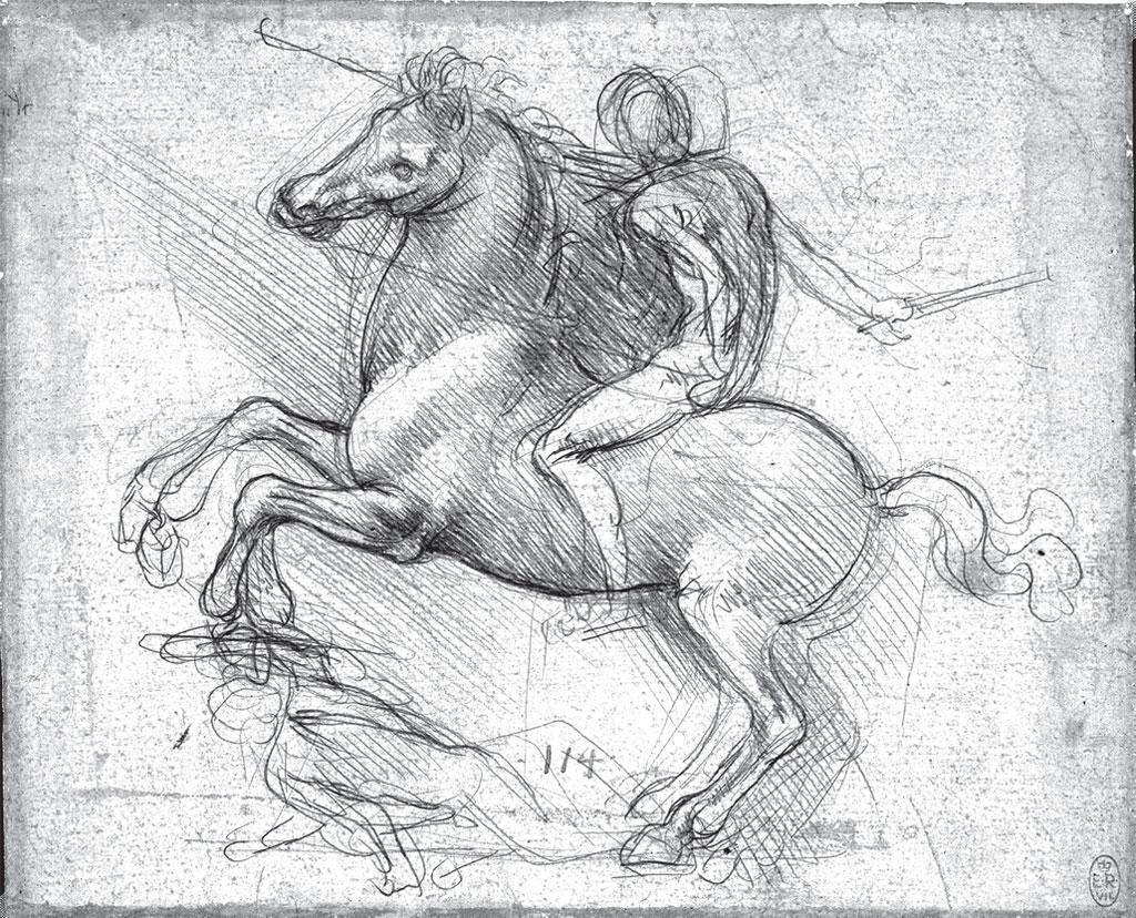 Леонардо да Винчи 14521519 Эскиз конной статуи Ок 14851490 Грунтованная - фото 5