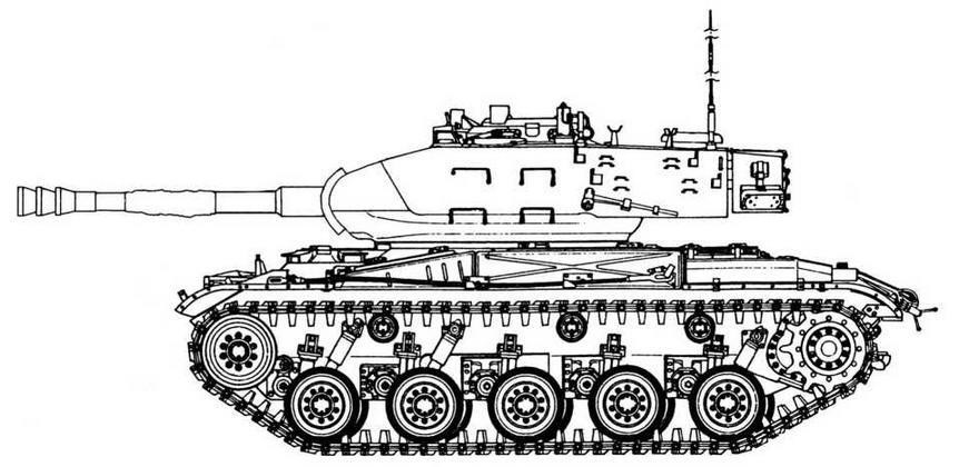 М41В Легкий танк М41С бразильской армии Легкий танк М41 оснащенный - фото 22