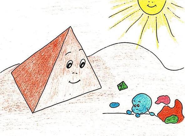 Пирамида и Голубой Камушек Рис А Дубровиной Маленькие минералы под - фото 1