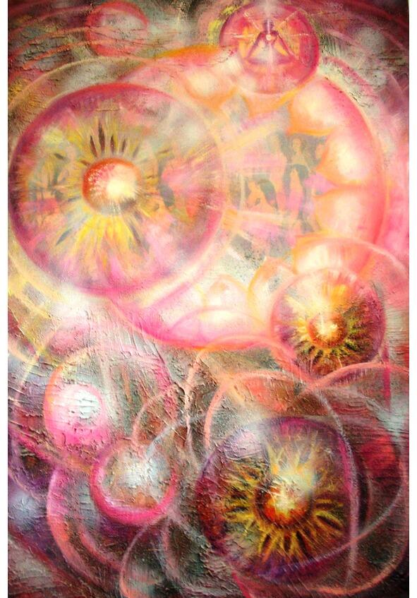 Эзотерическая картина Юлии Лагус Любовью полное Вселенское движенье Любимой - фото 10