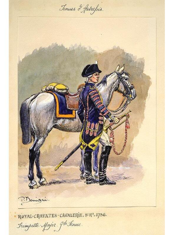 Франция горнист кавалерист 1786 год Соседями дЭльбе стали де Боншампы в Ла - фото 5