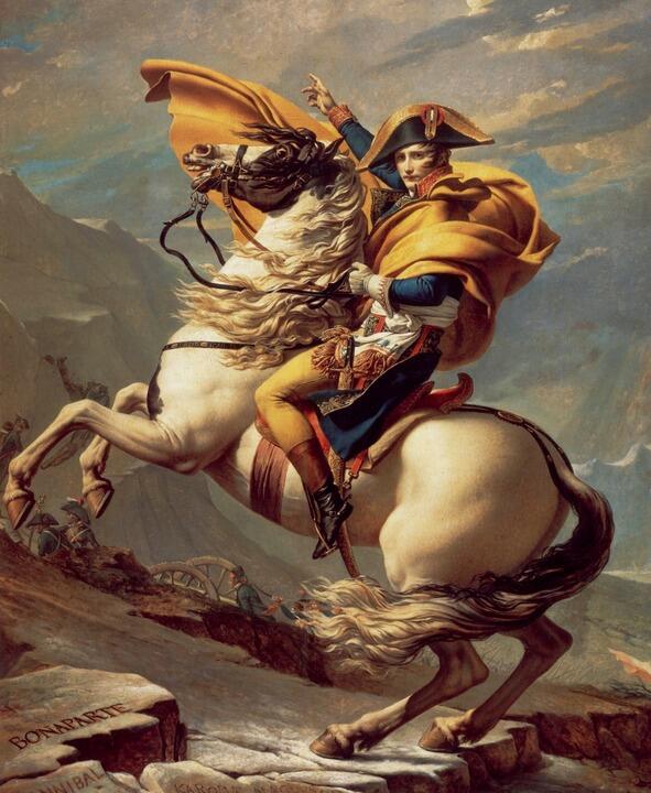 Наполеон на перевале СенБернар Художник Жак Луи Давид 1801 год Только - фото 7