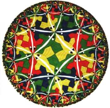 На рисунке Эшера представлена попытка воспроизвести геометрию гиперболического - фото 12