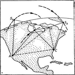 Рис 8 Принцип спутниковой триангуляции Спутник S 1наблюдается визуально - фото 11