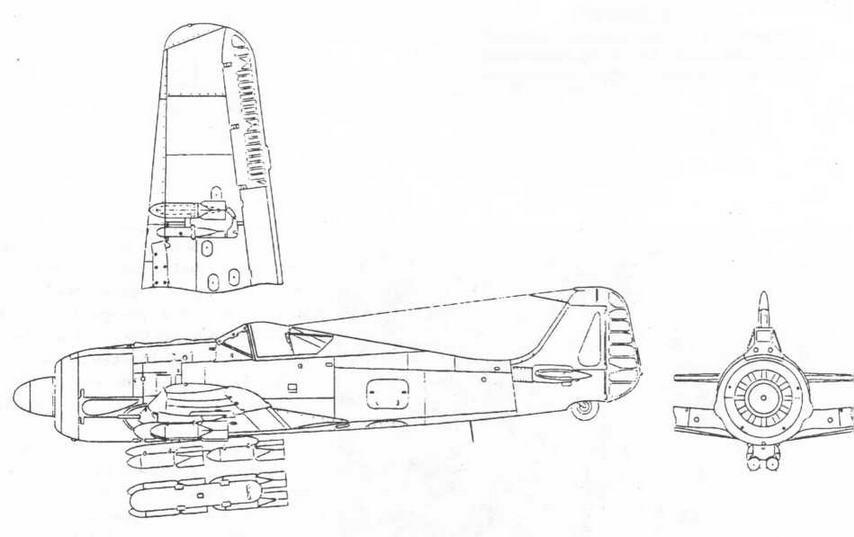 FW190A3U3 Истребительбомбардировщик с подфюзеляжным бомбодержателем ER4 для - фото 23