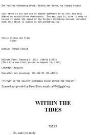 Joseph Conrad: Within the Tides: Tales