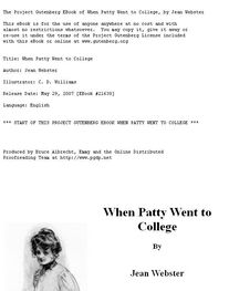 Jean Webster: When Patty Went to College