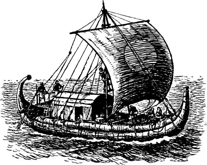 Папирусное судно древних египтян Другие сплетали из прутьев каркас и обшивали - фото 6