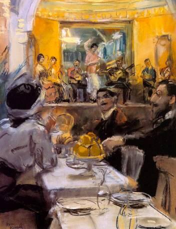 Isaac Israëls 18651934 Cafe chantant group La Feria Я пил газированную - фото 1