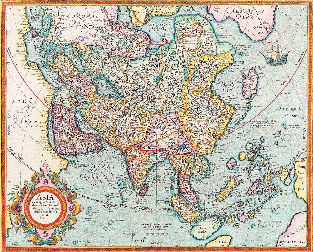 Карта ЮгоВосточной Азии составленная Й Хондиусом 1620 г Карта Римской - фото 18