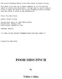 Уилки Коллинз: Poor Miss Finch