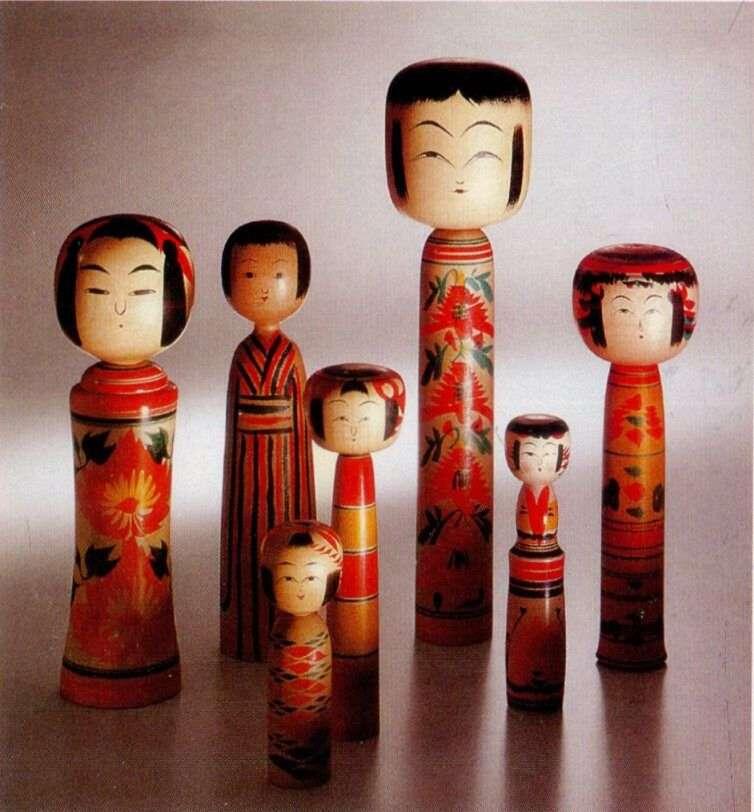 Кокэси XIX в Традиционные японские куклы выточенные на токарном станке Самые - фото 21