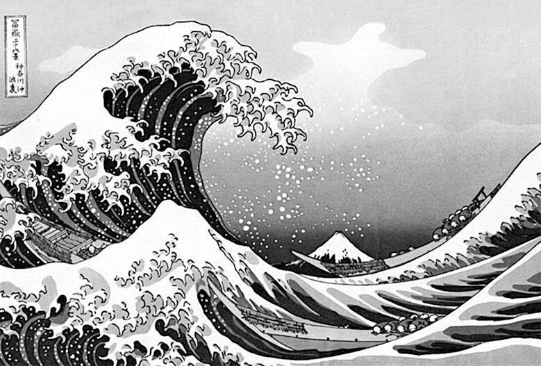 Большая волна в Канагава из серии гравюр художника Кацусика Хокусая Тридцать - фото 4