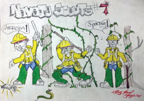 This cartoon drawn by a Navajo firefighter from Arizona depicts the hazards - фото 51