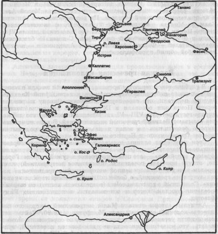 Рис 2 Карта основных городов Причерноморья городов и островов Греции - фото 2
