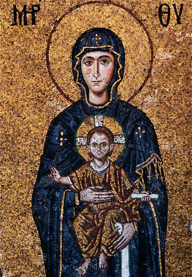 16 Богородица с младенцем мозаика из собора Святой Софии в Константинополе - фото 22