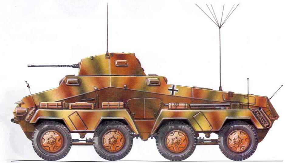 Тяжелый бронеавтомобиль SdKfz231 8Rad 115й танковый батальон 15й - фото 73