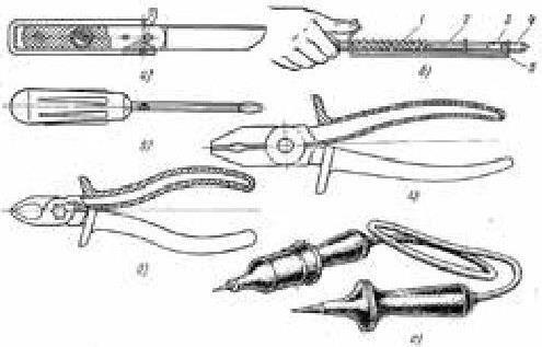 Рис 14 Набор инструментов электромонтажника а монтёрский нож НМ2 - фото 14