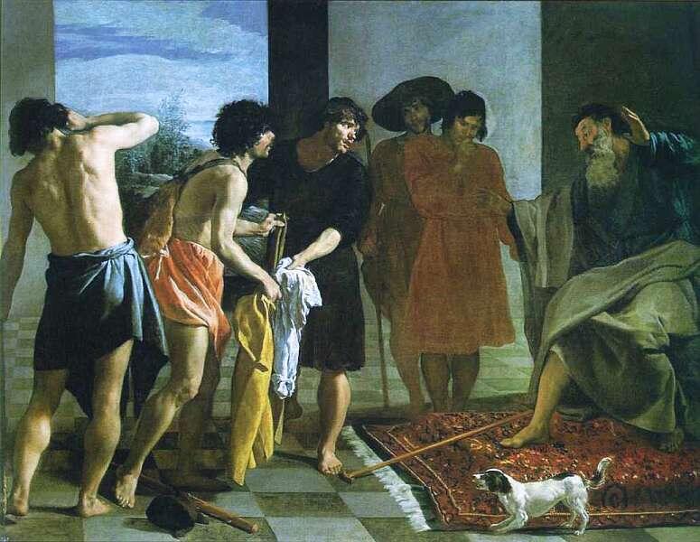 Окровавленный плащ Иосифа приносят Иакову 1630 В разные годы по заказу своего - фото 27