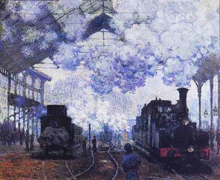 Вокзал СенЛазар Прибытие поезда 1877 На картине Дорога в Ветёй зимой - фото 17