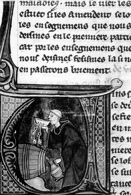 Монах снимает пробу в пивном погребе Иллюстрация к рукописи XIII в I Союз - фото 6