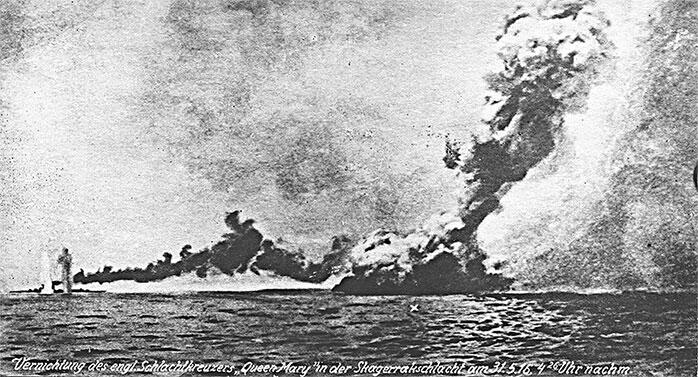 Ютландское морское сражение Взрыв на линейном крейсере Куин Мэри 31 мая - фото 33