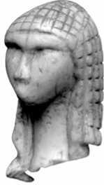 Верхний палеолит Голова девочки Кость мамонта Франция На палеолитических - фото 3