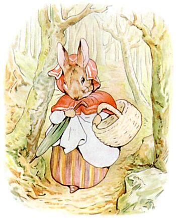 Then old Mrs Rabbit took a basket and her umbrella and went through the wood - фото 5