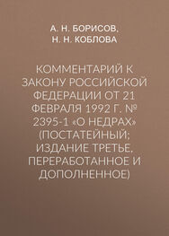 Александр Борисов: Комментарий к Закону Российской Федерации от 21 февраля 1992 г. № 2395-1 «О недрах» (постатейный; издание третье, переработанное и дополненное)