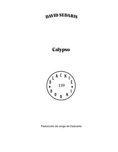 Índice Cubierta Calypso Créditos Título original Calypso Diseño de - фото 2