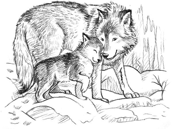 О приключениях девочки Амелии волчонка Инея и его мамы под Рождество читай в - фото 42
