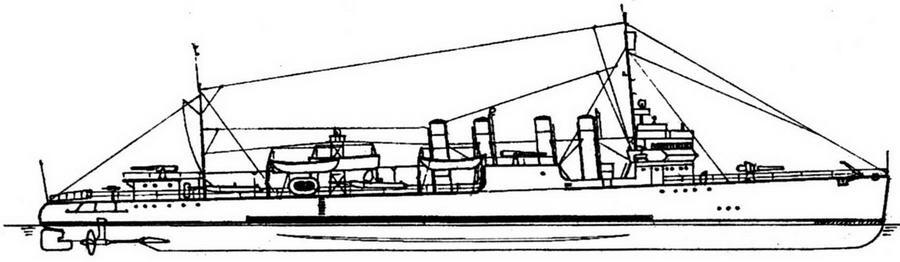 Схема эскадренного миноносца DD224 Стьюарт 3 серия Верхняя палуба - фото 3