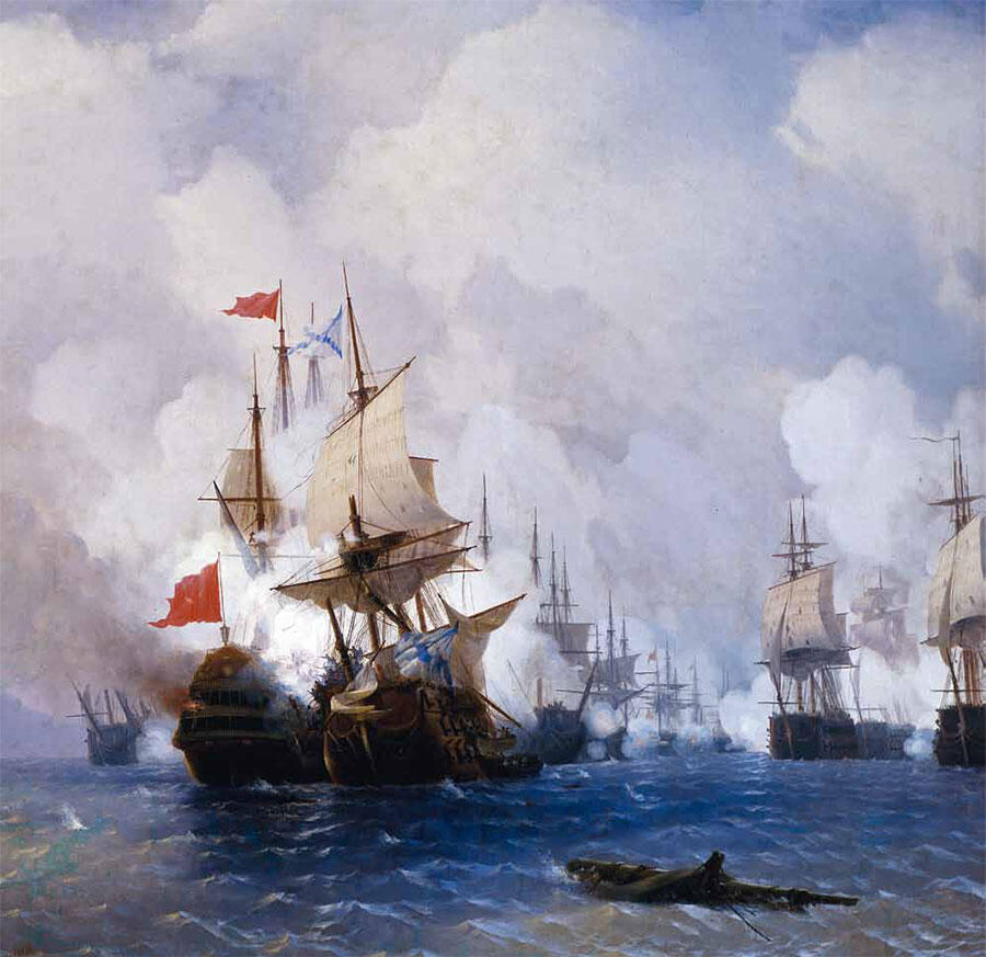 Бой в Хиосском проливе Художник И К Айвазовский 1848 г 22 мая эскадры - фото 6