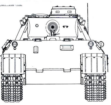 Вид спереди Вид сзади Пантера AusfD позднего выпуска Эта машина имеет - фото 10