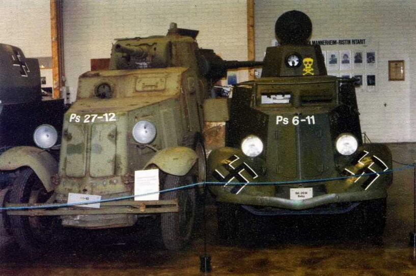 В финском танковом музее в Пароле можно увидеть советские бронемашины БА10 и - фото 119